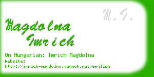 magdolna imrich business card